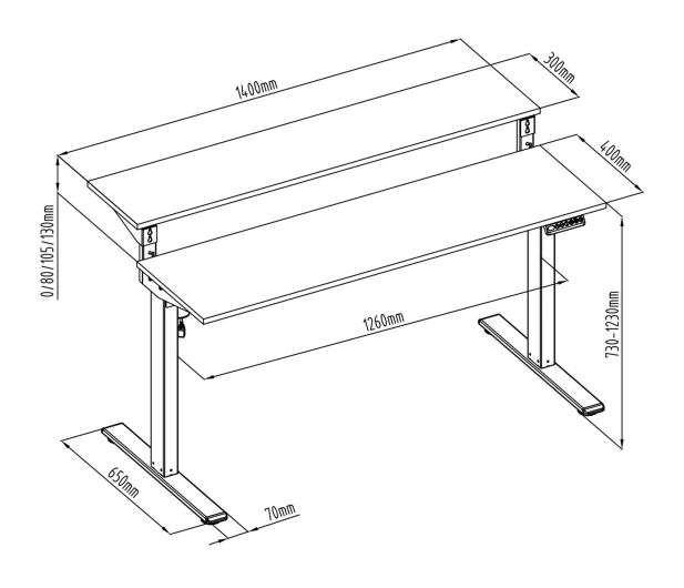 Spacetronik Moris 133WO 140x70 - 1310254 - zdjęcie 3